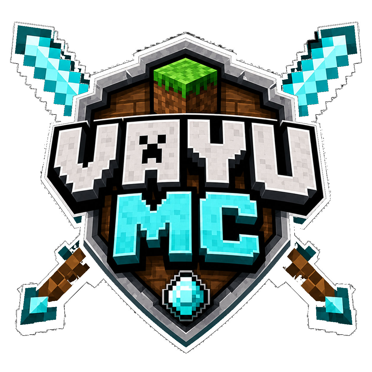 VAYU MC crossed swords and shield logo